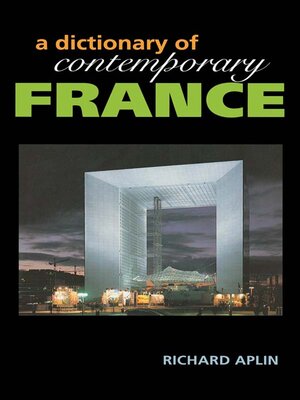 cover image of Dictionary of Contemporary France
